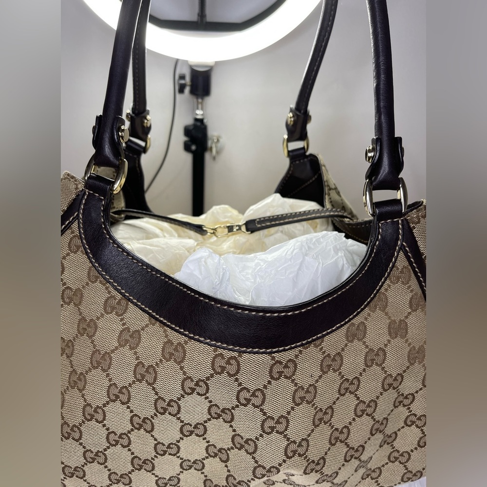 Gucci GG Canvas D Ring Shoulder Bag - Picture 13 of 16